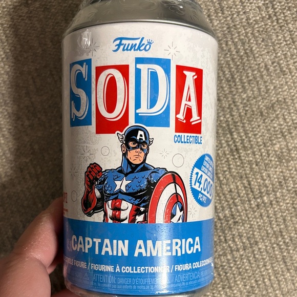 Funko Other - Funko Soda Captain America Figure with Red and Blue